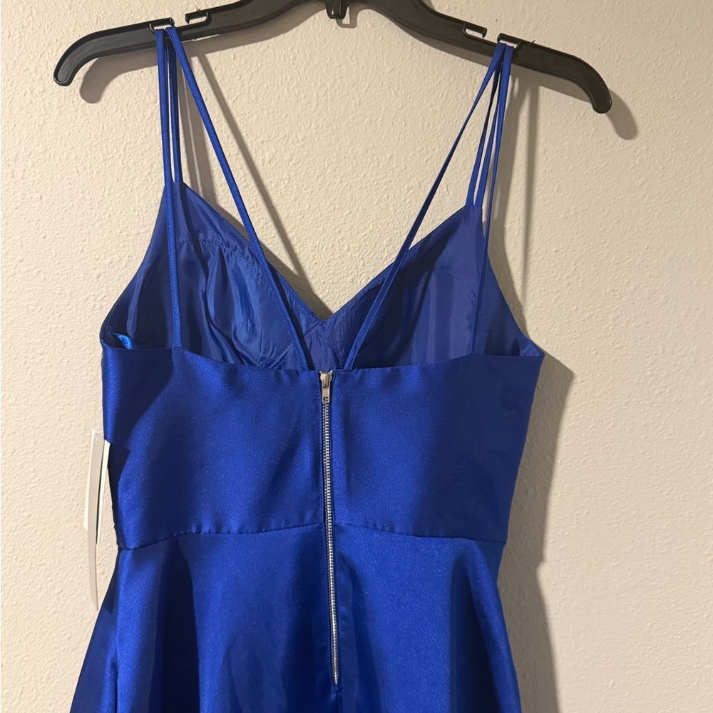 Royal Blue A-Line Satin Dress. (NWT) My Michelle, size 1 - Picture 7 of 13